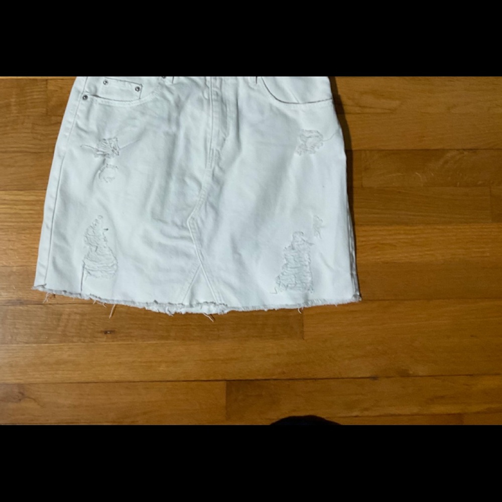 White Skirt with rips